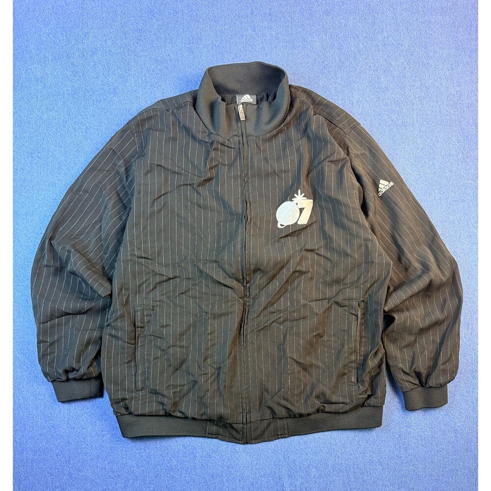 VTG Adidas NBA Allstar jacket Pinstripe Jacket Black Large